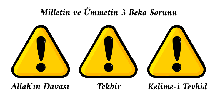 Milletin ve Ümmetin 3 büyün Beka Sorunu